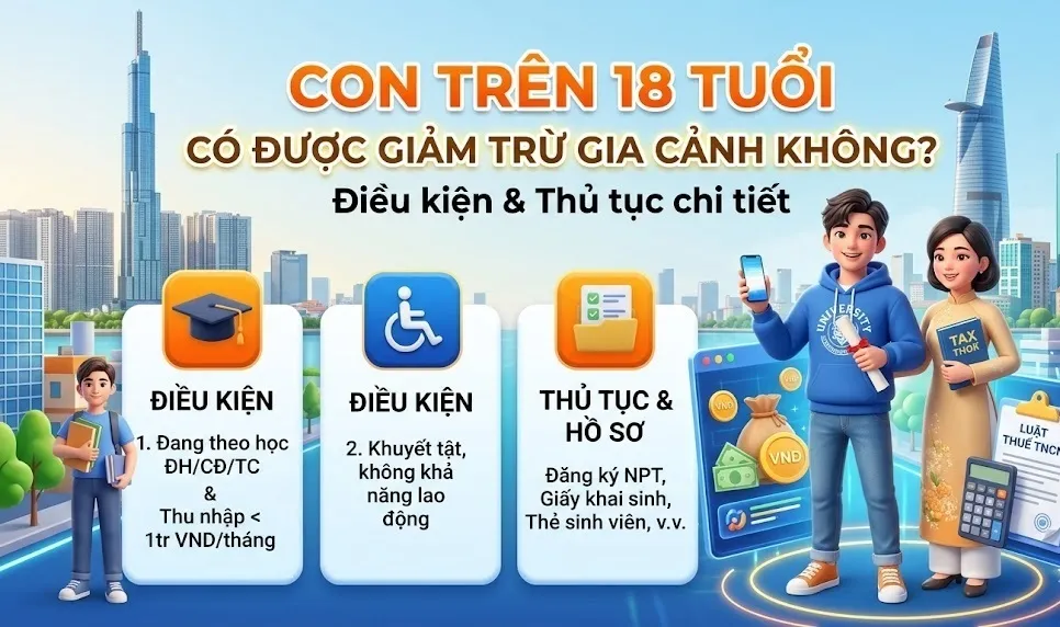 Con Trên 18 Tuổi Có Được Giảm Trừ Gia Cảnh Không? Điều Kiện 2026