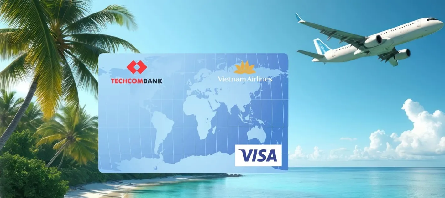 Điều kiện và thủ tục mở thẻ tín dụng Thẻ tín dụng Vietnam Airlines Techcombank Visa Classic