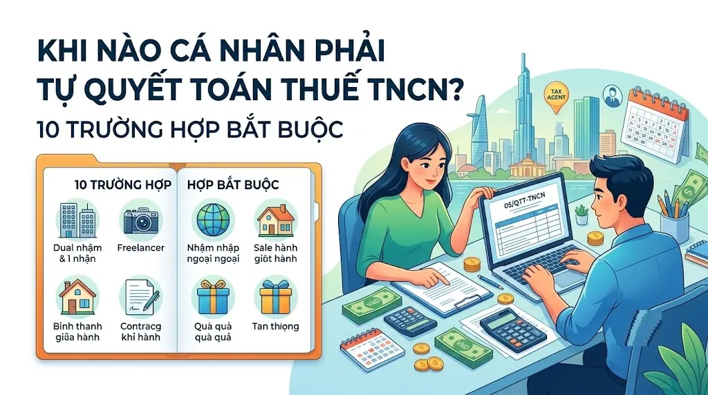 Khi nào cá nhân phải tự quyết toán thuế TNCN — 10 trường hợp bắt buộc