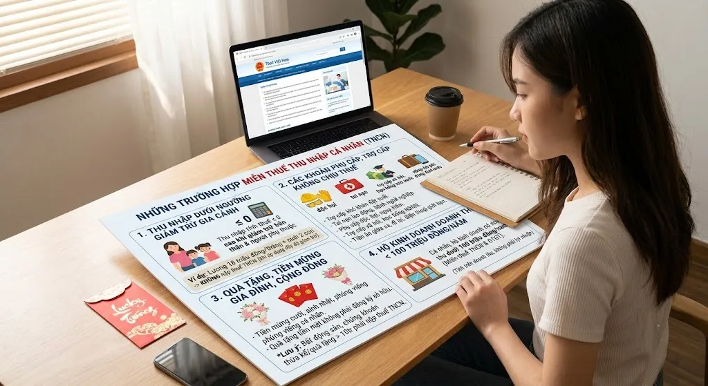 Những trường hợp không phải đóng thuế thu nhập cá nhân