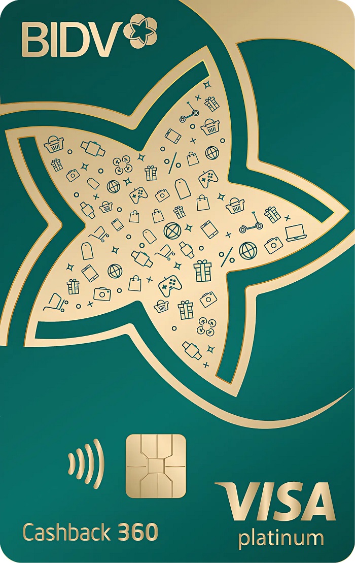 Thẻ tín dụng BIDV Thẻ tín dụng BIDV Visa Cashback 360