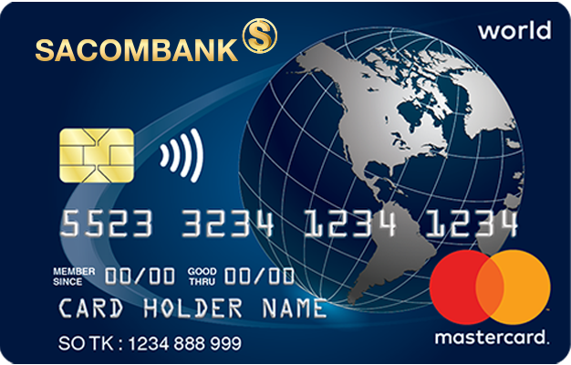 Thẻ tín dụng Sacombank Thẻ tín dụng Sacombank World Mastercard
