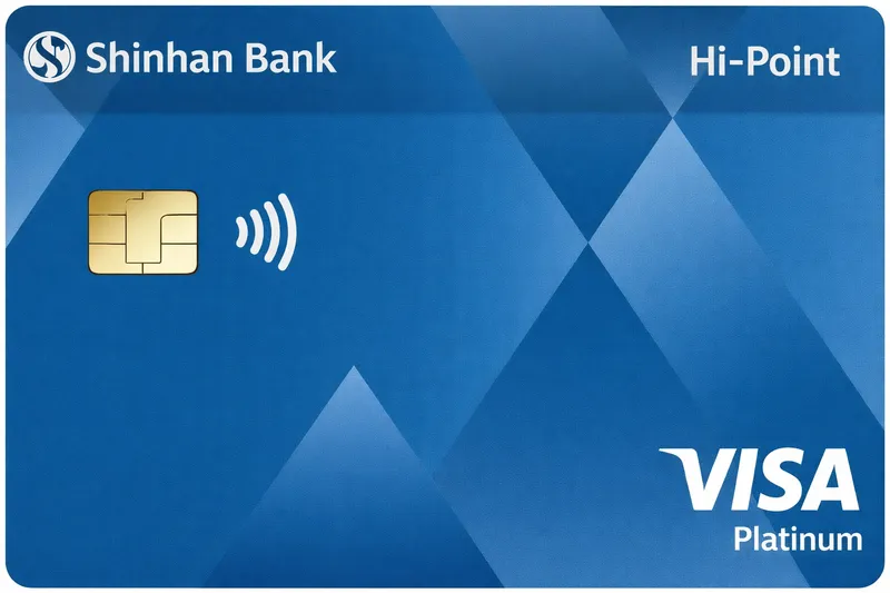 Thẻ tín dụng Shinhan bank Thẻ tín dụng quốc tế Shinhan Visa Hi-Point hạng Bạch Kim
