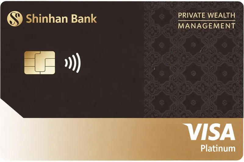 Thẻ tín dụng Shinhan bank Thẻ tín dụng quốc tế Shinhan Visa PWM Hạng Bạch Kim
