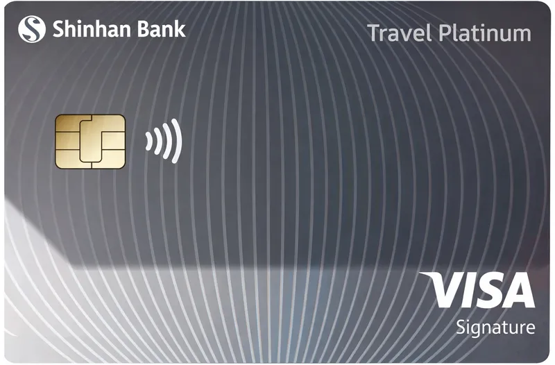 Thẻ tín dụng Shinhan bank Thẻ tín dụng quốc tế Shinhan Visa Travel Hạng Bạch Kim