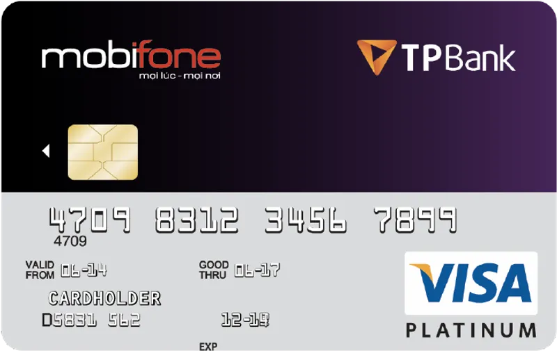 Thẻ tín dụng Tpbank Thẻ tín dụng quốc tế TPBank MobiFone Visa Platinum
