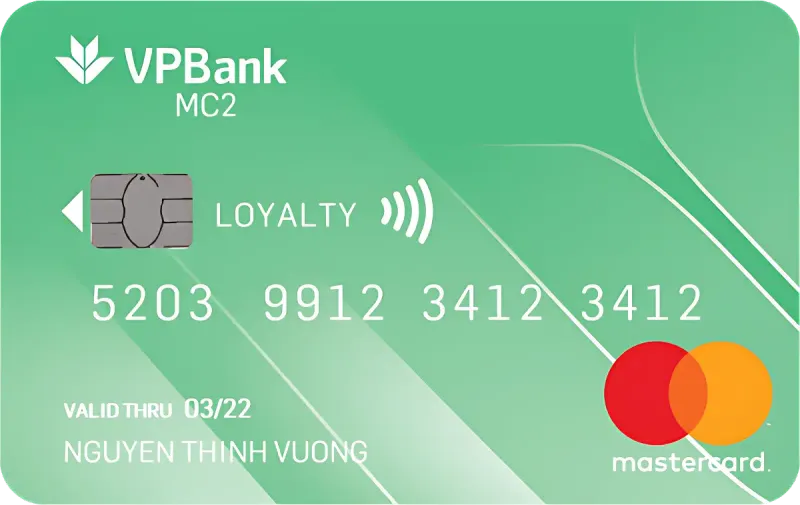 Thẻ tín dụng Vpbank Thẻ tín dụng VPBank MC2 MasterCard