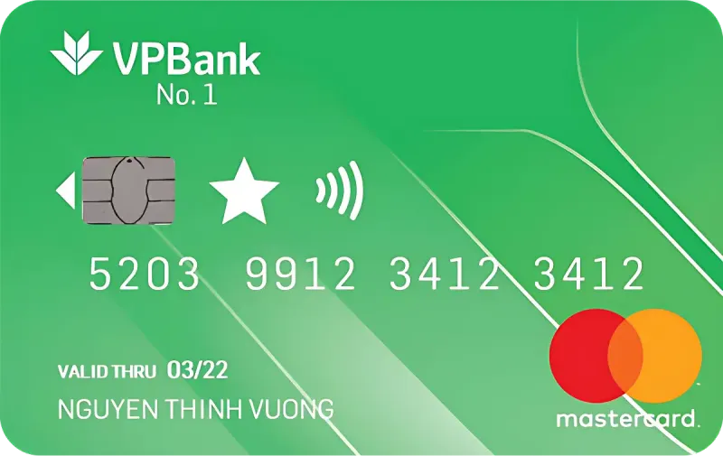 Thẻ tín dụng Vpbank Thẻ tín dụng VPBank Number 1 MasterCard