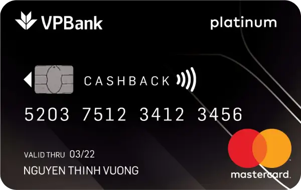 Thẻ tín dụng Vpbank Thẻ tín dụng VPBank Platinum Cashback