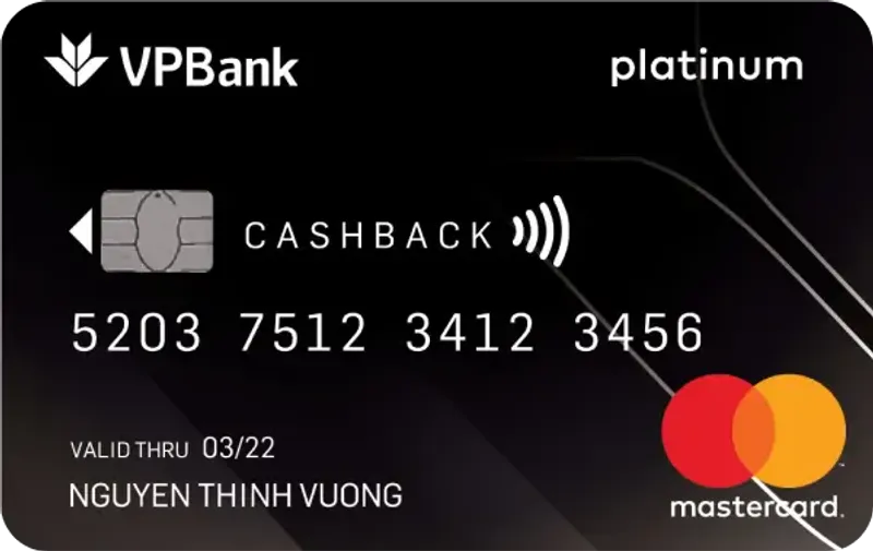 Thẻ tín dụng Vpbank Thẻ tín dụng VPBank Platinum Cashback