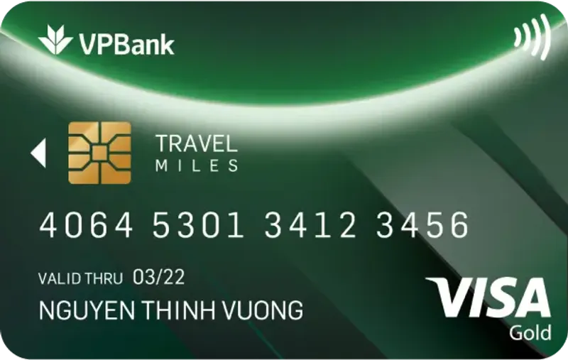 Thẻ tín dụng Vpbank Thẻ tín dụng VPBank Visa Gold Travel Miles