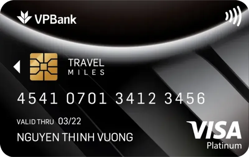Thẻ tín dụng Vpbank Thẻ tín dụng VPBank Visa Platinum Travel Miles