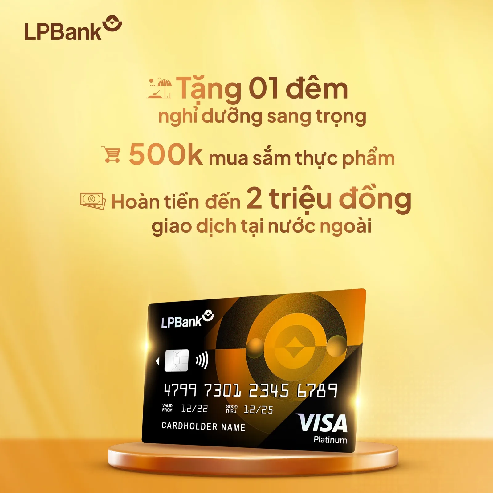 Ưu đãi thẻ tín dụng Thẻ tín dụng quốc tế LPBank Visa Platinum - Trả góp 0% lãi suất, Miễn lãi lên đến 45 ngày