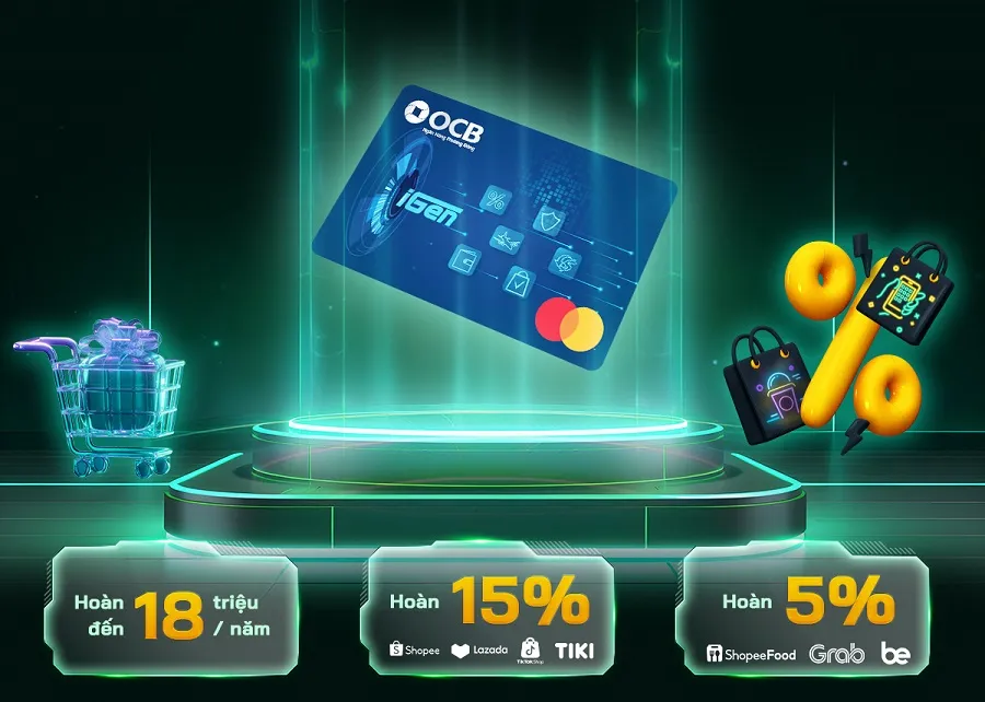 Ưu đãi thẻ tín dụng Thẻ tín dụng OCB iGEN MASTERCARD PLATINUM - Hoàn tiền 12% mọi chi tiêu, Bảo hiểm du lịch đến 20 tỷ đồng
