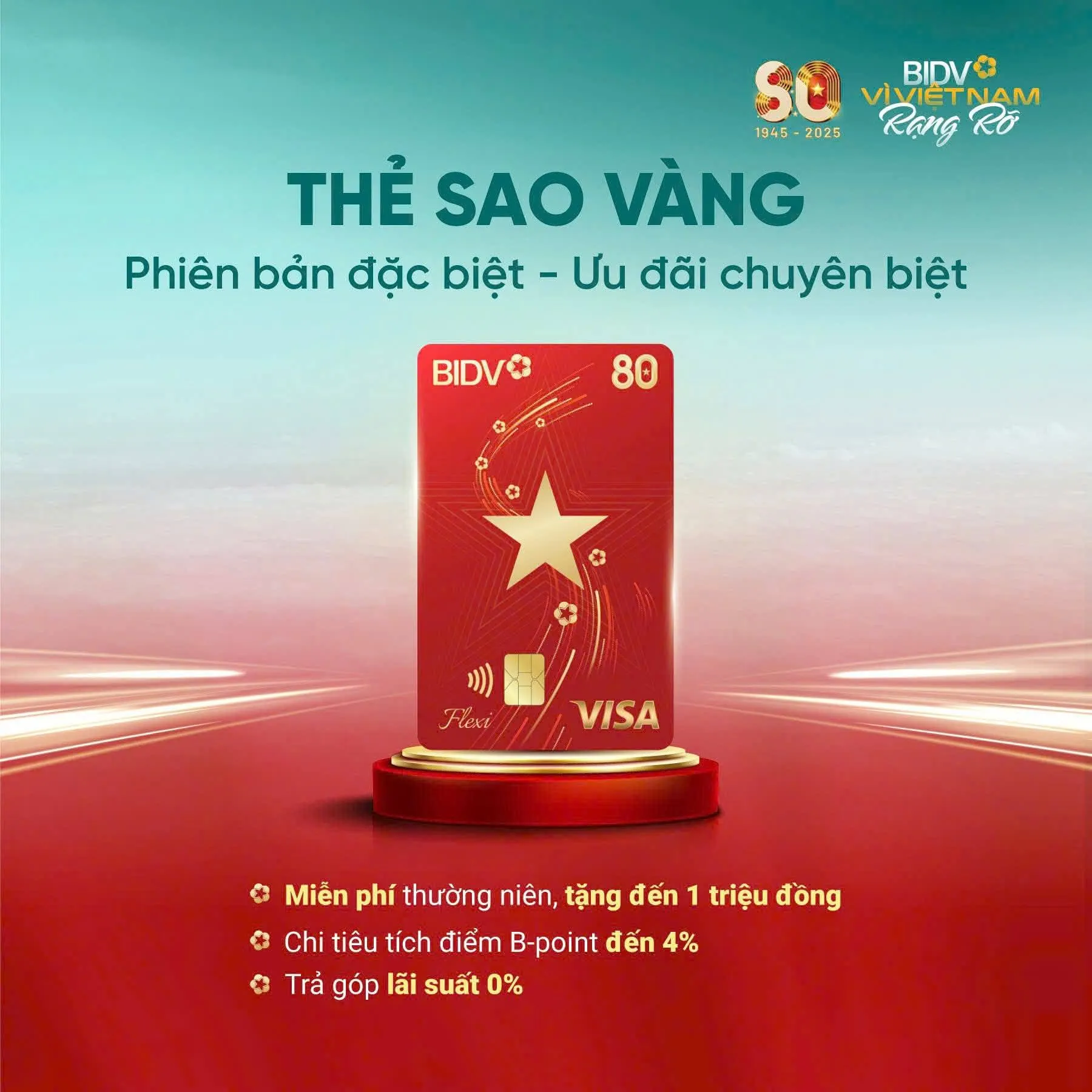 So sánh ưu nhược điểm thẻ tín dụng Thẻ tín dụng BIDV Visa Flexi Sao Vàng
