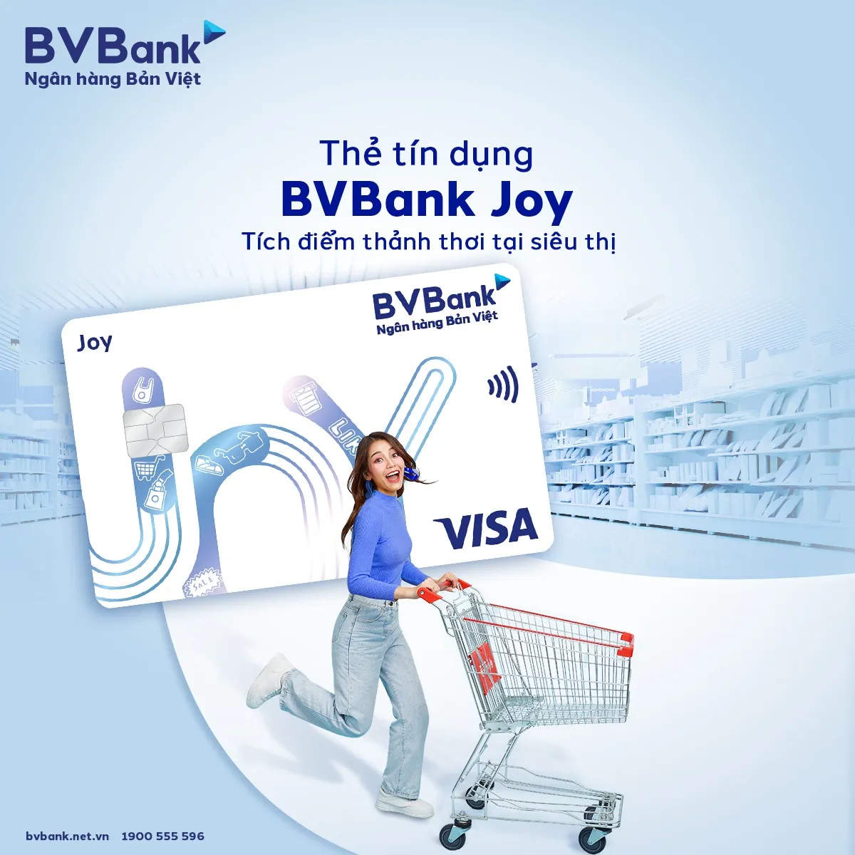 So sánh ưu nhược điểm thẻ tín dụng Thẻ tín dụng BVBank Visa Joy