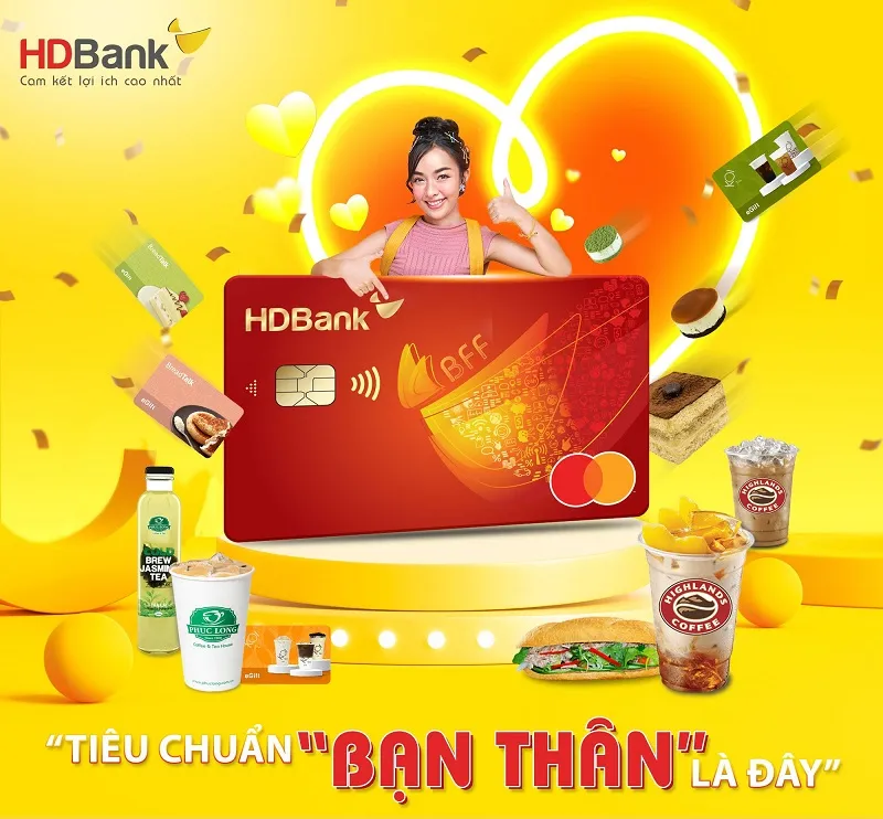 So sánh ưu nhược điểm thẻ tín dụng Thẻ tín dụng HDBank Best Friend Forever
