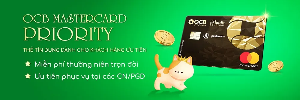 So sánh ưu nhược điểm thẻ tín dụng Thẻ tín dụng OCB MASTERCARD PRIORITY