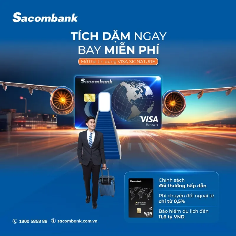 So sánh ưu nhược điểm thẻ tín dụng Sacombank Visa Signature