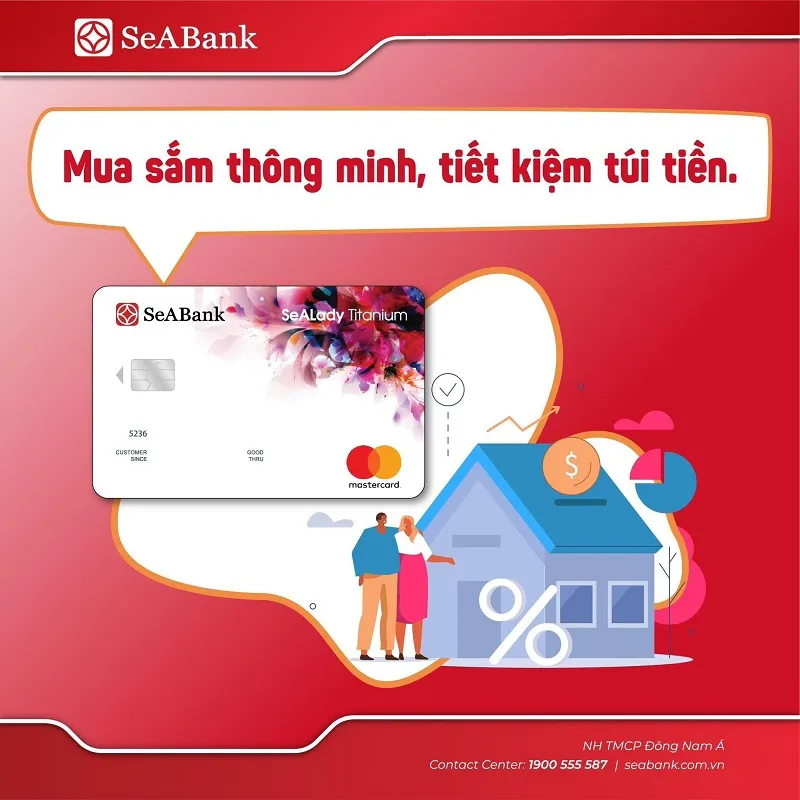 So sánh ưu nhược điểm thẻ tín dụng Thẻ tín dụng quốc tế SeALady Cashback (Visa/MasterCard)