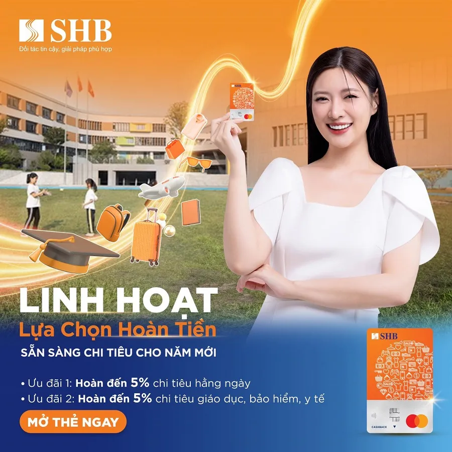 So sánh ưu nhược điểm thẻ tín dụng Thẻ tín dụng quốc tế SHB Mastercard Cashback