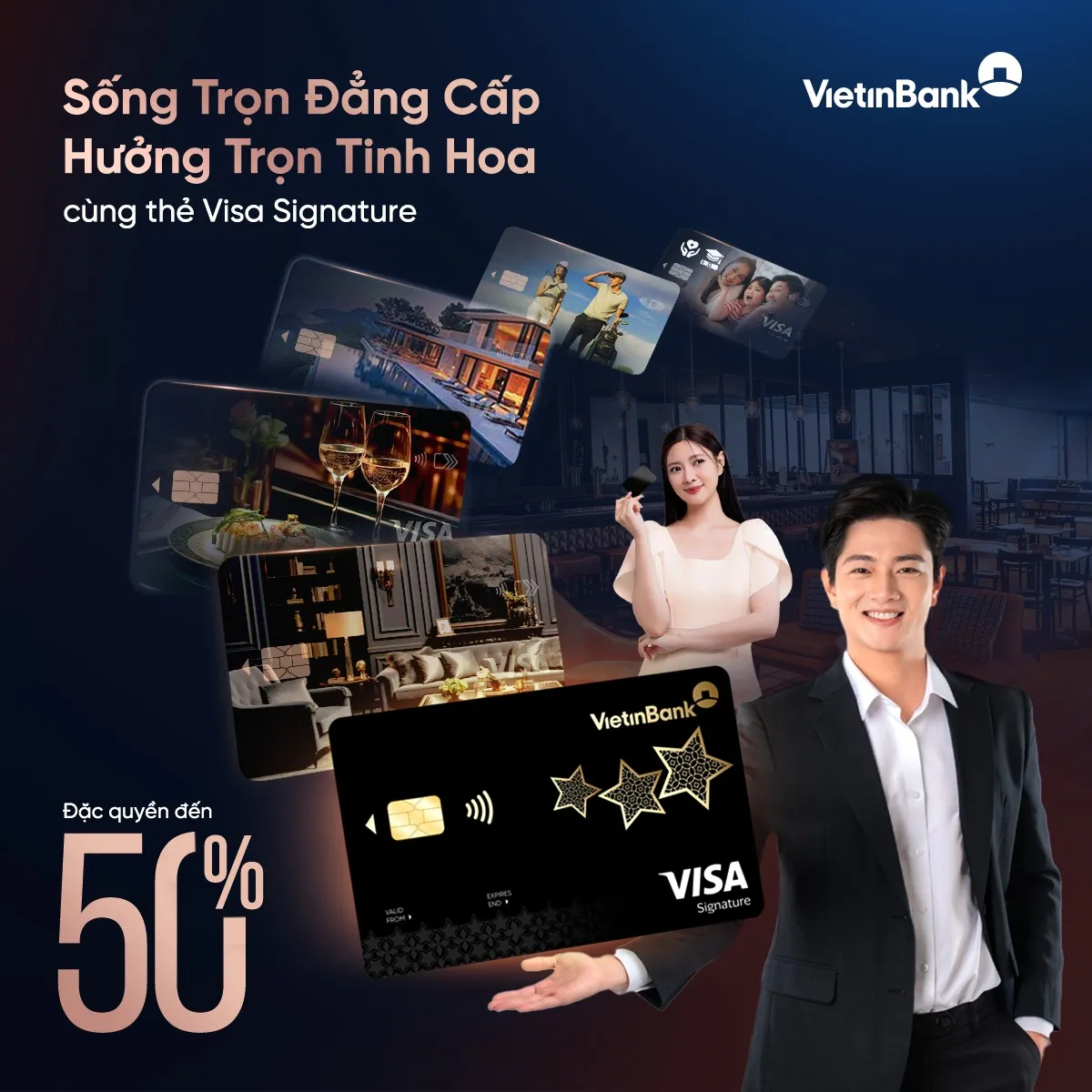 So sánh ưu nhược điểm thẻ tín dụng Thẻ tín dụng VietinBank Visa Signature
